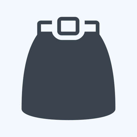Icon Skirt-3 - Glyph Style,Simple illustration,Editable stroke,Design template vector, Good for prints, posters, advertisements, announcements, info graphics, etc.のイラスト素材
