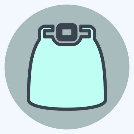 Icon Skirt-3 - Color Mate Style,Simple illustration,Editable stroke,Design template vector, Good for prints, posters, advertisements, announcements, info graphics, etc.のイラスト素材