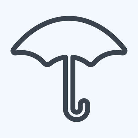 Icon Umbrella - Line Style,Simple illustration,Editable stroke,Design template vector, Good for prints, posters, advertisements, announcements, info graphics, etc.のイラスト素材