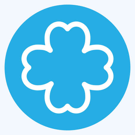 Icon Lucky - Blue Eyes Style,Simple illustration,Editable stroke,Design template vector, Good for prints, posters, advertisements, announcements, info graphics, etc.の写真素材