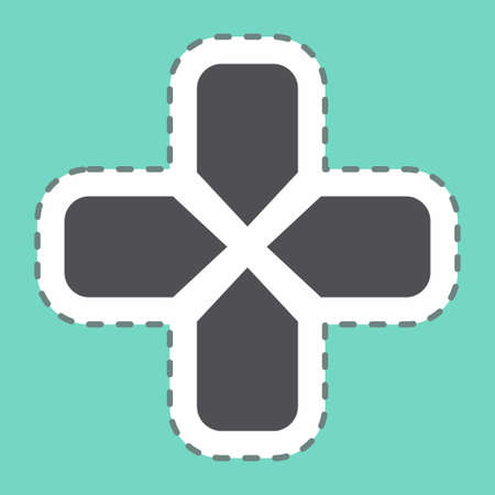 Sticker Arrows - Line Cut,Simple illustration,Editable stroke,Design template vector, Good for prints, posters, advertisements, announcements, info graphics, etc.の写真素材