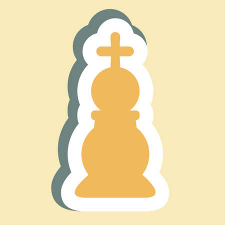 Sticker Chess 2 ,Simple illustration,Editable stroke,Design template vector, Good for prints, posters, advertisements, announcements, info graphics, etc.の写真素材
