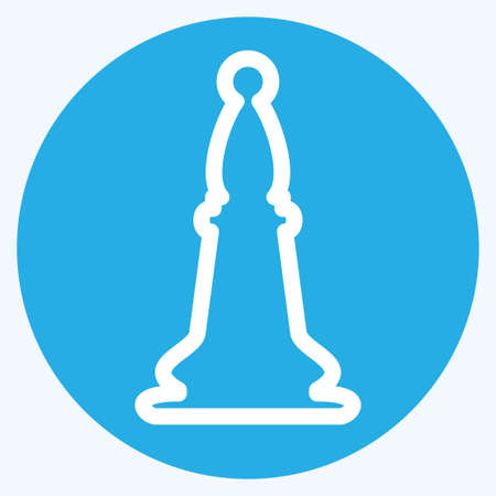 Icon Chess 3 - Blue Eyes Style,Simple illustration,Editable stroke,Design template vector, Good for prints, posters, advertisements, announcements, info graphics, etc.の写真素材