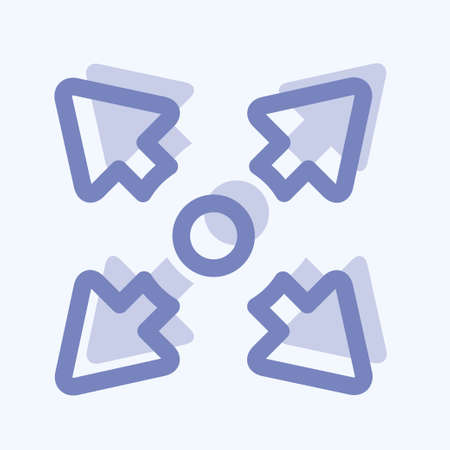 Icon Expand - Two Tone Style,Simple illustration,Editable stroke,Design template vector, Good for...