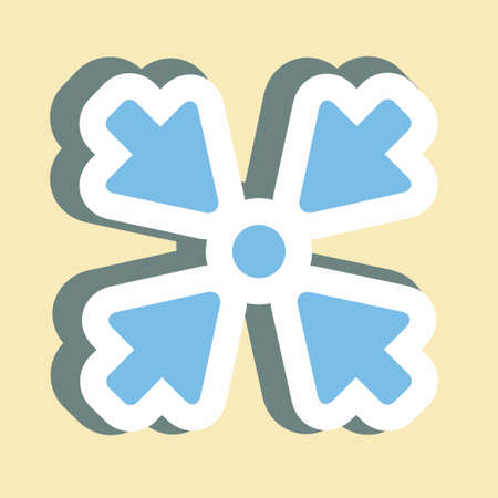 Sticker Scale Down - Color Mate Style,Simple illustration,Editable stroke,Design template vector, Good for prints, posters, advertisements, announcements, info graphics, etc.のイラスト素材