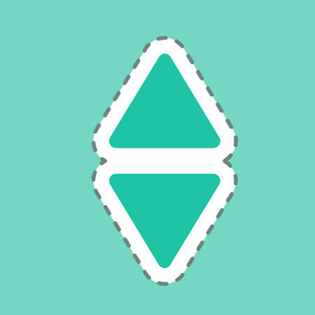 Sticker Scroll Vertical - Line Cut,Simple illustration,Editable stroke,Design template vector, Good for prints, posters, advertisements, announcements, info graphics, etc.のイラスト素材