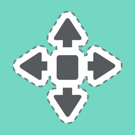 Sticker Pan - Line Cut,Simple illustration,Editable stroke,Design template vector, Good for prints, posters, advertisements, announcements, info graphics, etc.の写真素材