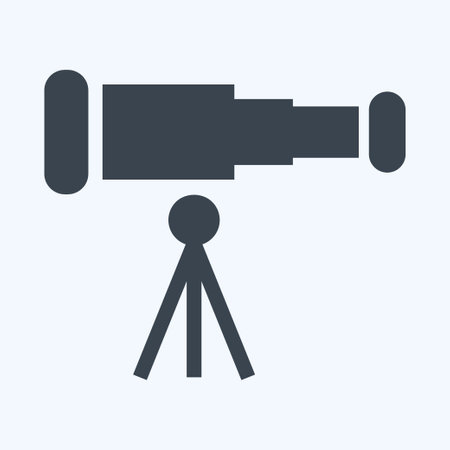Icon Telescope - Glyph Style,Simple illustration,Editable stroke,Design template vector, Good for prints, posters, advertisements, announcements, info graphics, etc.のイラスト素材