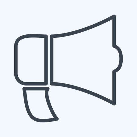 Icon Loudspeaker - Line Style,Simple illustration,Editable stroke,Design template vector, Good for prints, posters, advertisements, announcements, info graphics, etc.のイラスト素材