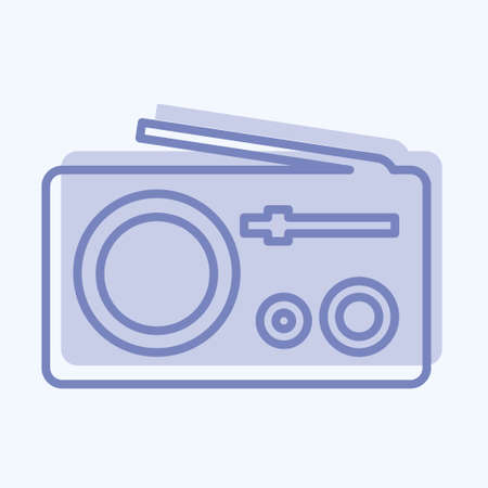 Icon Radio - Two Tone Style,Simple illustration,Editable stroke,Design template vector, Good for prints, posters, advertisements, announcements, info graphics, etc.の写真素材