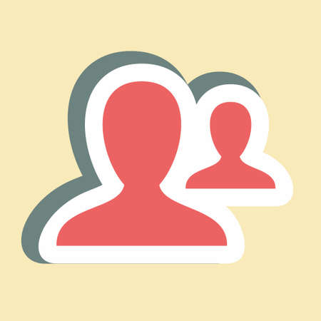 Sticker Supervisor Account - Color Mate Style - Simple illustration,Editable stroke,Design template vector, Good for prints, posters, advertisements, announcements, info graphics, etc.のイラスト素材