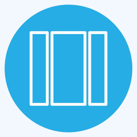 Icon View Column - Blue Eyes Style - Simple illustration,Editable stroke,Design template vector, Good for prints, posters, advertisements, announcements, info graphics, etc.のイラスト素材