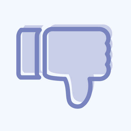 Icon Thumb Down - Two Tone Style - Simple illustration,Editable stroke,Design template vector, Good for prints, posters, advertisements, announcements, info graphics, etc.のイラスト素材