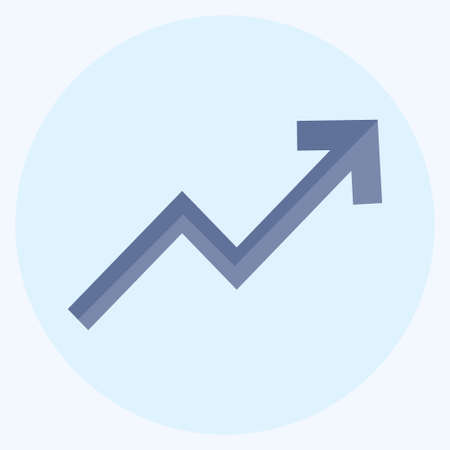 Icon Trending Up - Flat Style - Simple illustration,Editable stroke,Design template vector, Good for...