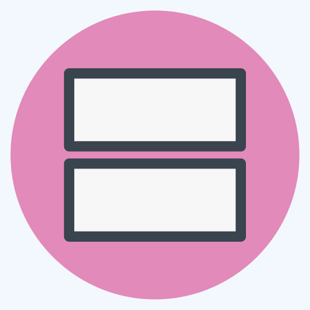 Icon View Agenda - Color Mate Style - Simple illustration,Editable stroke,Design template vector, Good for prints, posters, advertisements, announcements, info graphics, etc.のイラスト素材