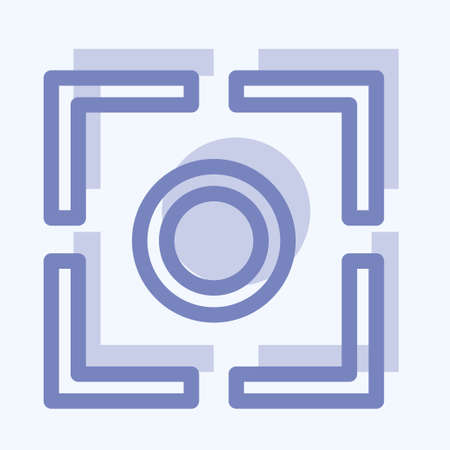 Icon Center Focus - Two Tone Style - Simple illustration,Editable stroke,Design template vector, Good for prints, posters, advertisements, announcements, info graphics, etc.のイラスト素材