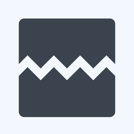 Icon Broken Image - Glyph Style - Simple illustration,Editable stroke,Design template vector, Good for prints, posters, advertisements, announcements, info graphics, etc.のイラスト素材