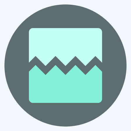 Icon Broken Image - Flat Style - Simple illustration,Editable stroke,Design template vector, Good for prints, posters, advertisements, announcements, info graphics, etc.のイラスト素材