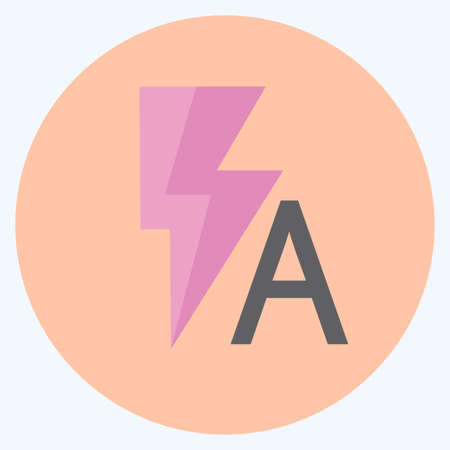 Icon Flash Auto - Flat Style - Simple illustration,Editable stroke,Design template vector, Good for prints, posters, advertisements, announcements, info graphics, etc.の写真素材