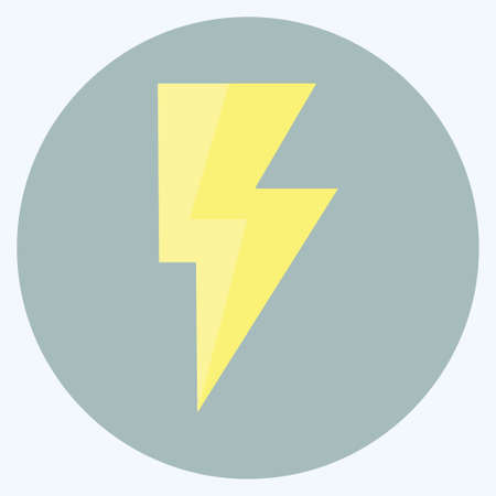 Icon Flash On - Flat Style - Simple illustration,Editable stroke,Design template vector, Good for prints, posters, advertisements, announcements, info graphics, etc.の写真素材