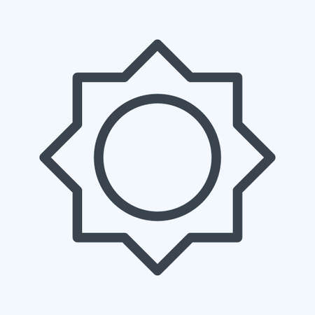 Icon Brightness I - Line Style - Simple illustration,Editable stroke,Design template vector, Good for prints, posters, advertisements, announcements, info graphics, etc.のイラスト素材