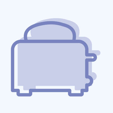Icon Toaster - Two Tone Style - Simple illustration,Editable stroke,Design template vector, Good for prints, posters, advertisements, announcements, info graphics, etc.のイラスト素材