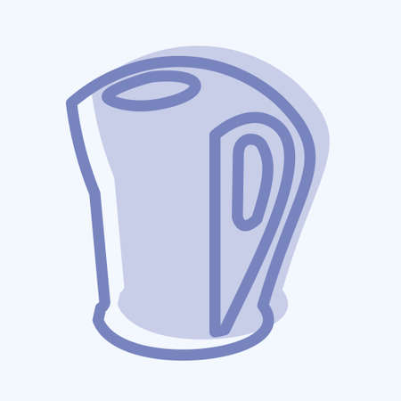 Icon Electric Kettle - Two Tone Style - Simple illustration,Editable stroke,Design template vector, Good for prints, posters, advertisements, announcements, info graphics, etc.のイラスト素材