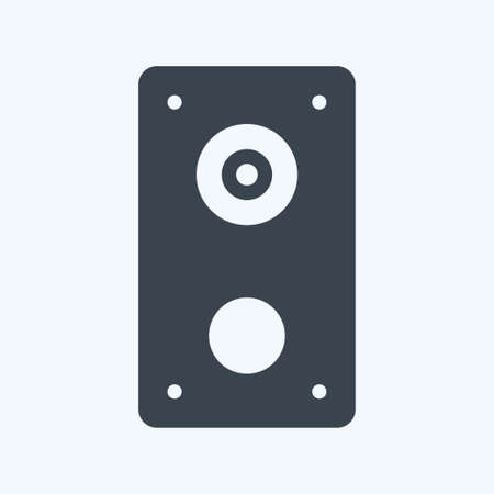 Icon Speakers - Glyph Style - Simple illustration,Editable stroke,Design template vector, Good for prints, posters, advertisements, announcements, info graphics, etc.のイラスト素材