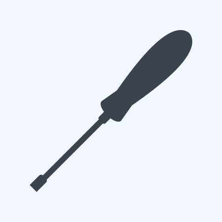 Icon Screw Driver - Glyph Style - Simple illustration,Editable stroke,Design template vector, Good for prints, posters, advertisements, announcements, info graphics, etc.のイラスト素材