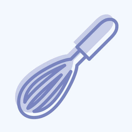 Icon Whisk - Two Tone Style - Simple illustration,Editable stroke,Design template vector, Good for prints, posters, advertisements, announcements, info graphics, etc.のイラスト素材