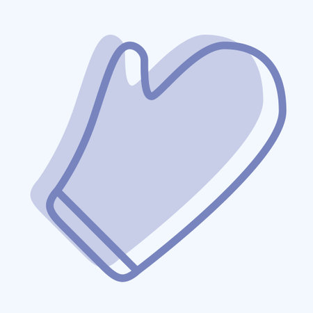 Icon Oven Mitt - Two Tone Style - Simple illustration,Editable stroke,Design template vector, Good for prints, posters, advertisements, announcements, info graphics, etc.のイラスト素材