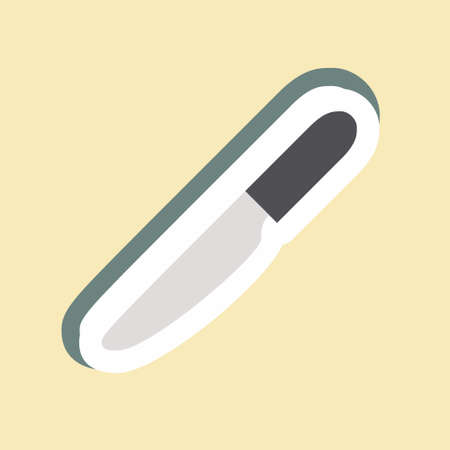 Sticker Carving Knife - Simple illustration,Editable stroke,Design template vector, Good for prints, posters, advertisements, announcements, info graphics, etc.のイラスト素材