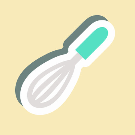 Sticker Whisk - Simple illustration,Editable stroke,Design template vector, Good for prints, posters, advertisements, announcements, info graphics, etc.のイラスト素材