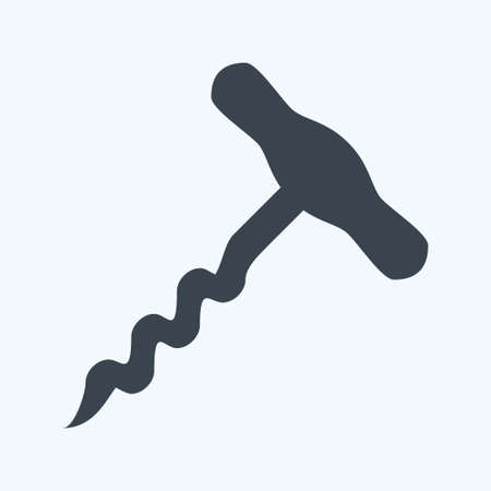 Icon Corkscrew - Glyph Style - Simple illustration,Editable stroke,Design template vector, Good for prints, posters, advertisements, announcements, info graphics, etc.のイラスト素材