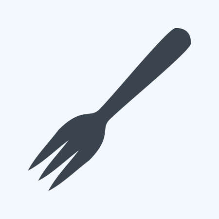 Icon Fork - Glyph Style - Simple illustration,Editable stroke,Design template vector, Good for prints, posters, advertisements, announcements, info graphics, etc.のイラスト素材