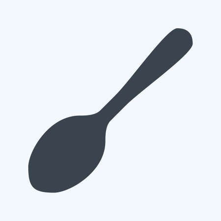Icon Spoon - Glyph Style - Simple illustration,Editable stroke,Design template vector, Good for prints, posters, advertisements, announcements, info graphics, etc.のイラスト素材