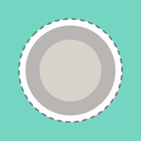 Sticker Plate - Line Cut - Simple illustration,Editable stroke,Design template vector, Good for prints, posters, advertisements, announcements, info graphics, etc.のイラスト素材