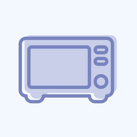 Icon Microwave - Two Tone Style - Simple illustration,Editable stroke,Design template vector, Good for prints, posters, advertisements, announcements, info graphics, etc.のイラスト素材