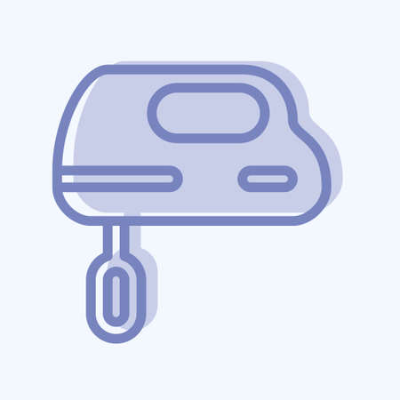 Icon Hand Mixer - Two Tone Style - Simple illustration,Editable stroke,Design template vector, Good for prints, posters, advertisements, announcements, info graphics, etc.のイラスト素材
