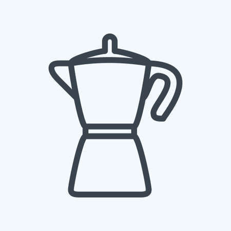 Icon Coffee Filter - Line Style - Simple illustration,Editable stroke,Design template vector, Good for prints, posters, advertisements, announcements, info graphics, etc.のイラスト素材