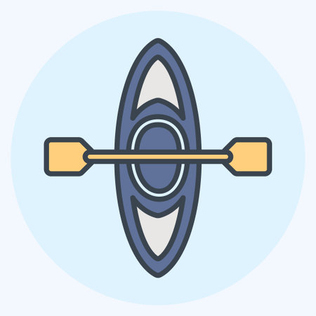 Icon Boating - Color Mate Style - Simple illustration,Editable stroke,Design template vector, Good for prints, posters, advertisements, announcements, info graphics, etc.のイラスト素材