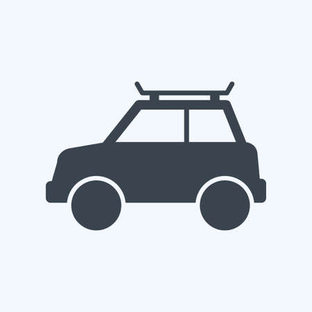 Icon Car - Glyph Style - Simple illustration,Editable stroke,Design template vector, Good for prints, posters, advertisements, announcements, info graphics, etc.のイラスト素材