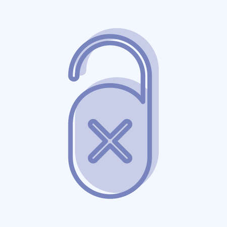 Icon Do not Disturb - Two Tone Style - Simple illustration,Editable stroke,Design template vector, Good for prints, posters, advertisements, announcements, info graphics, etc.のイラスト素材