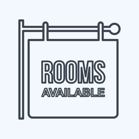 Icon Rooms - Line Style - Simple illustration,Editable stroke,Design template vector, Good for prints, posters, advertisements, announcements, info graphics, etc.のイラスト素材