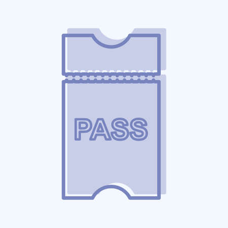 Icon Passes - Two Tone Style - Simple illustration,Editable stroke,Design template vector, Good for prints, posters, advertisements, announcements, info graphics, etc.のイラスト素材