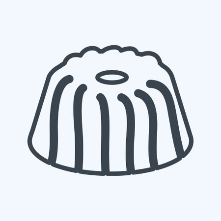 Icon Gugelhupf - Line Style - Simple illustration,Editable stroke,Design template vector, Good for prints, posters, advertisements, announcements, info graphics, etc.のイラスト素材