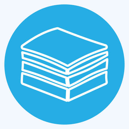 Icon Tiramisu - Blue Eyes Style - Simple illustration,Editable stroke,Design template vector, Good for prints, posters, advertisements, announcements, info graphics, etc.のイラスト素材