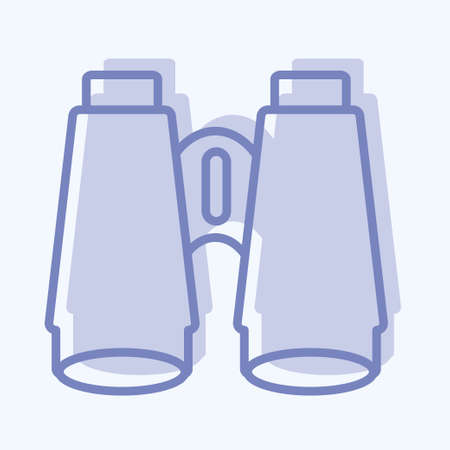 Icon Binoculars - Two Tone Style - Simple illustration,Editable stroke,Design template vector, Good for prints, posters, advertisements, announcements, info graphics, etc.のイラスト素材