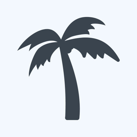 Icon Coconut Tree - Glyph Style - Simple illustration,Editable stroke,Design template vector, Good for prints, posters, advertisements, announcements, info graphics, etc.のイラスト素材