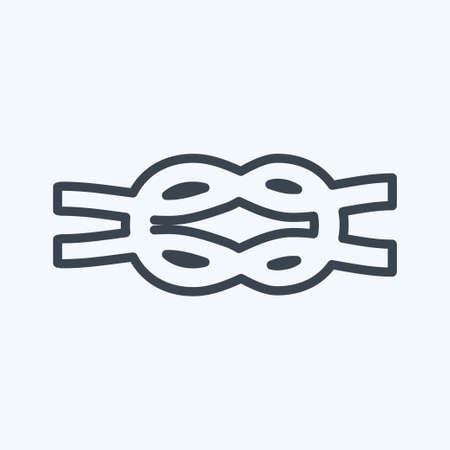 Icon Rope - Long Shadow Style - Simple illustration,Editable strokeIcon Rope - Line Style - Simple illustration,Editable stroke,Design template vector, Good for prints, posters, advertisements, announcements, info graphics, etc.のイラスト素材